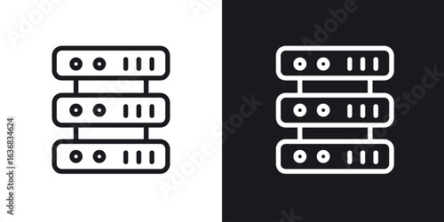 Server rack icon vector symbol in Line Art Style for Design, Presentation, Website or Apps Elements.