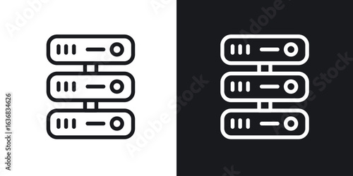 Server icon vector symbol in Line Art Style for Design, Presentation, Website or Apps Elements.