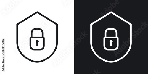 Security lock icon vector symbol in Line Art Style for Design, Presentation, Website or Apps Elements.