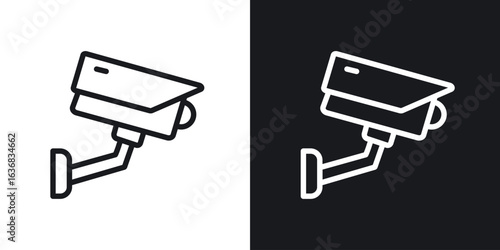Security camera icon vector symbol in Line Art Style for Design, Presentation, Website or Apps Elements.