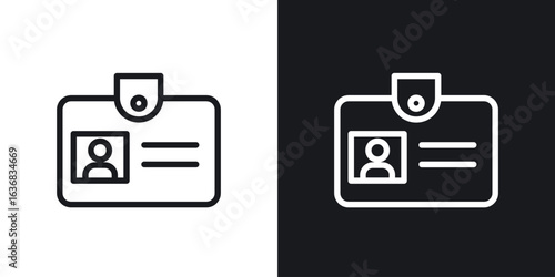 Security badge icon vector symbol in Line Art Style for Design, Presentation, Website or Apps Elements.
