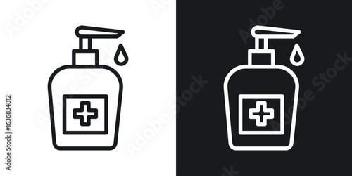 Sanitizer icon vector symbol in Line Art Style for Design, Presentation, Website or Apps Elements.