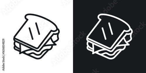 Sandwich icon vector symbol in Line Art Style for Design, Presentation, Website or Apps Elements.