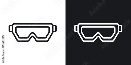 Safety goggles icon vector symbol in Line Art Style for Design, Presentation, Website or Apps Elements.