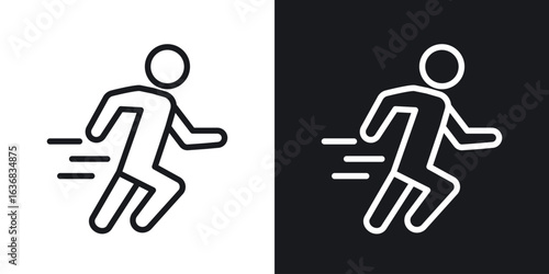 Running icon vector symbol in Line Art Style for Design, Presentation, Website or Apps Elements.