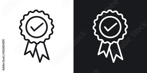Rosette icon vector symbol in Line Art Style for Design, Presentation, Website or Apps Elements.