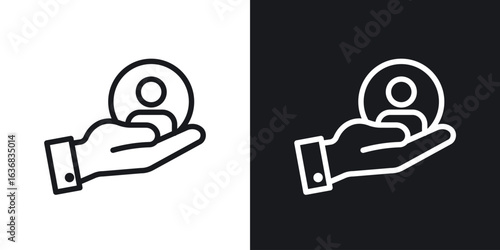 Retention icon vector symbol in Line Art Style for Design, Presentation, Website or Apps Elements.