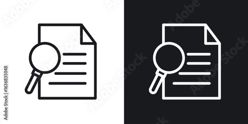 Research icon vector symbol in Line Art Style for Design, Presentation, Website or Apps Elements.