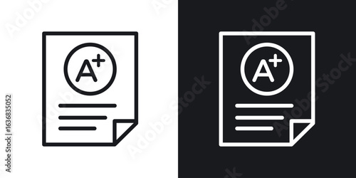 Report card icon vector symbol in Line Art Style for Design, Presentation, Website or Apps Elements.