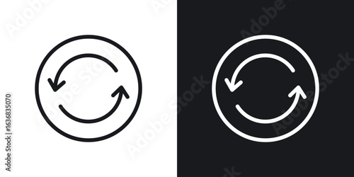 Repeat icon vector symbol in Line Art Style for Design, Presentation, Website or Apps Elements.