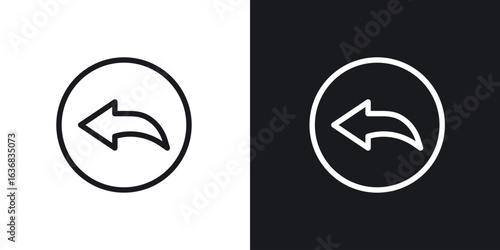 Reply icon vector symbol in Line Art Style for Design, Presentation, Website or Apps Elements.