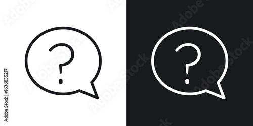 Question mark icon vector symbol in Line Art Style for Design, Presentation, Website or Apps Elements.