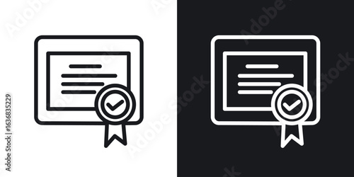 Qualification icon vector symbol in Line Art Style for Design, Presentation, Website or Apps Elements.