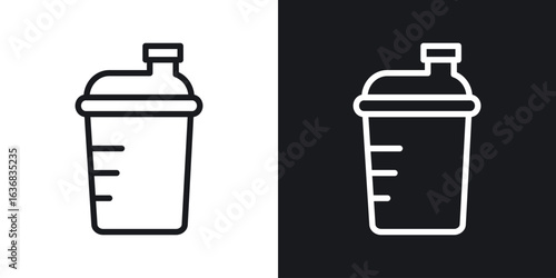 Protein shake icon vector symbol in Line Art Style for Design, Presentation, Website or Apps Elements.