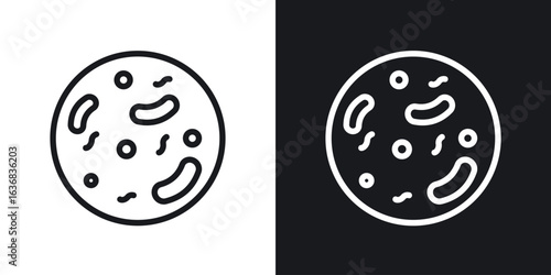 Microorganism icon vector symbol in Line Art Style for Design, Presentation, Website or Apps Elements.