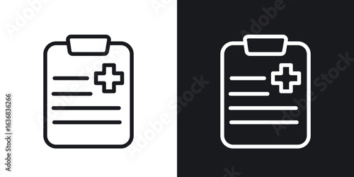 Medical report icon vector symbol in Line Art Style for Design, Presentation, Website or Apps Elements.