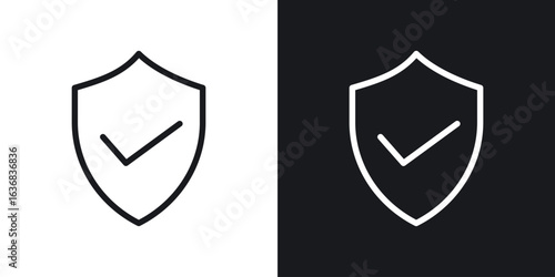 Insured icon vector symbol in Line Art Style for Design, Presentation, Website or Apps Elements.