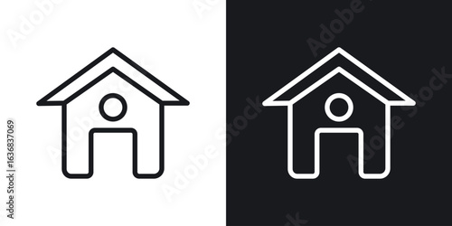 Home icon vector symbol in Line Art Style for Design, Presentation, Website or Apps Elements.