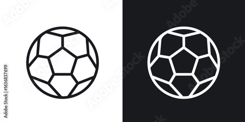 Football icon vector symbol in Line Art Style for Design, Presentation, Website or Apps Elements.
