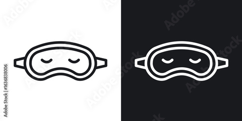 Eye mask icon vector symbol in Line Art Style for Design, Presentation, Website or Apps Elements.