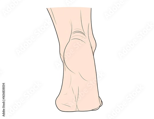 Anatomy of a human foot, back view
