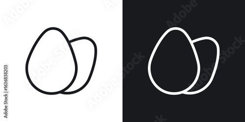 Egg icon vector symbol in Line Art Style for Design, Presentation, Website or Apps Elements.