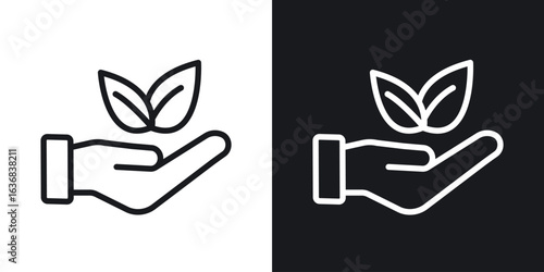 Eco-friendly icon vector symbol in Line Art Style for Design, Presentation, Website or Apps Elements.
