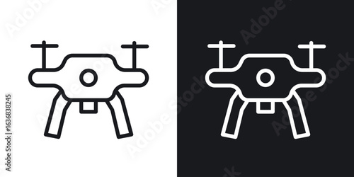 Drone icon vector symbol in Line Art Style for Design, Presentation, Website or Apps Elements.