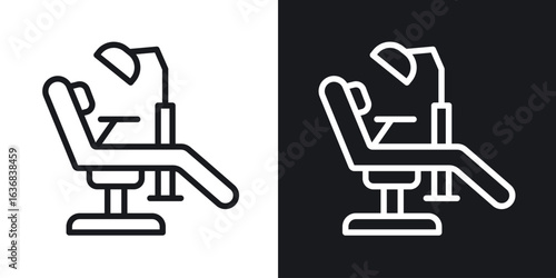 Dentist chair icon vector symbol in Line Art Style for Design, Presentation, Website or Apps Elements.
