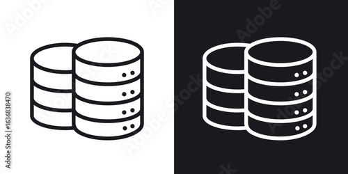 Database icon vector symbol in Line Art Style for Design, Presentation, Website or Apps Elements.