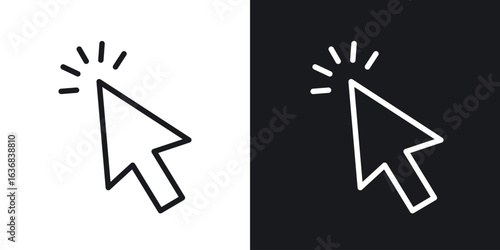 Click icon vector symbol in Line Art Style for Design, Presentation, Website or Apps Elements.