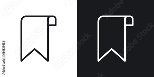 Bookmark icon vector symbol in Line Art Style for Design, Presentation, Website or Apps Elements.