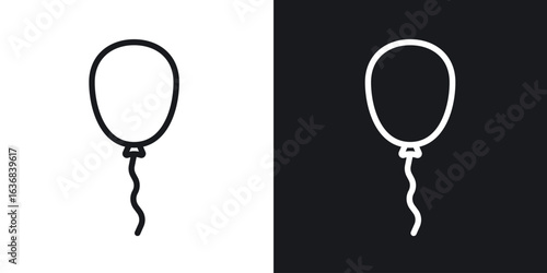 Balloon icon vector symbol in Line Art Style for Design, Presentation, Website or Apps Elements.