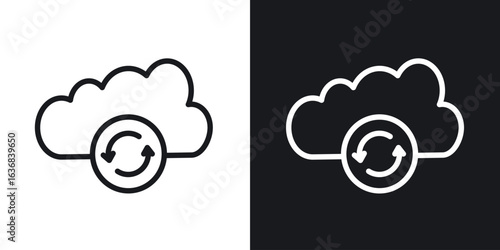 Backup icon vector symbol in Line Art Style for Design, Presentation, Website or Apps Elements.