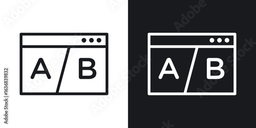 A B test icon vector symbol in Line Art Style for Design, Presentation, Website or Apps Elements.