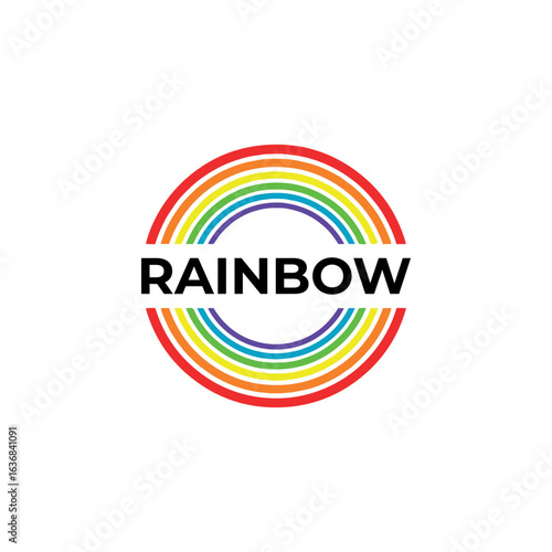 Free Download rainbow rabbit logo design vector - GFXLoad