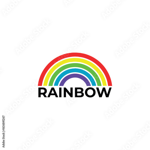 Free Download rainbow rabbit logo design vector - GFXLoad