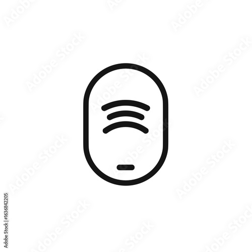 Start button in simple linear style on transparent background