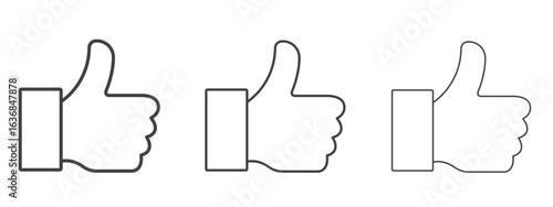 thumbs up icon vector Graphics. Black thin lines icons