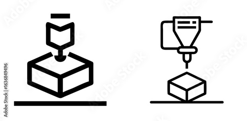 3D Printing Technology Manufacturing Icon

