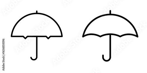Modern flat icon for real estate apps and websites representing umbrella coverage for houses or homes, also known as homeowners insurance