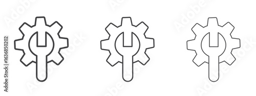 Project Development icon vector Graphics. Black thin lines icons