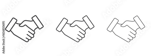 Partnership icon vector Graphics. Black thin lines icons