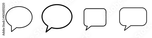 Flat icon for messaging apps representing a chat bubble or message