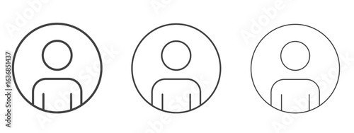 Login icon vector Graphics. Black thin lines icons