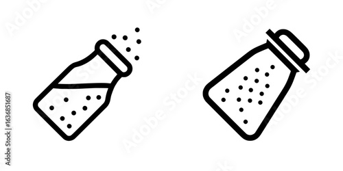Food apps and websites can utilize a salt shaker seasoning line as an icon