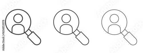 Hiring icon vector Graphics. Black thin lines icons
