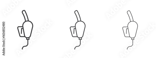 Fuel icon vector Graphics. Black thin lines icons