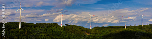 a forest wind park from above
