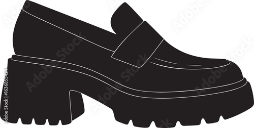 Platform Buckle Loafer Shoe Silhouette
